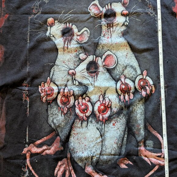 Sinister Fables by Get Down Art, Three Blind Mice, Men's Graphic Tee, M - Picture 7 of 7